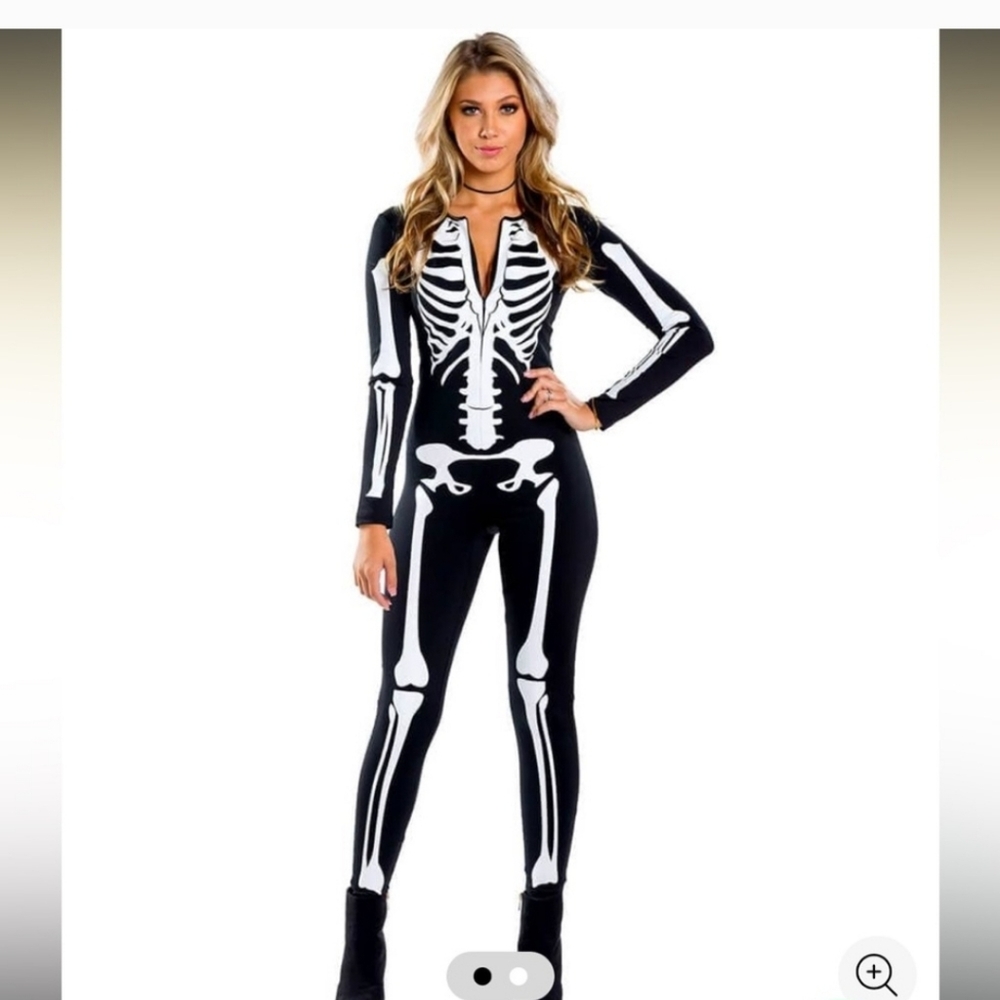 Tipsy Elf Skeleton Womens Jumpsuit, Womens Skeleton Bodysuit , Skeleton Costyme